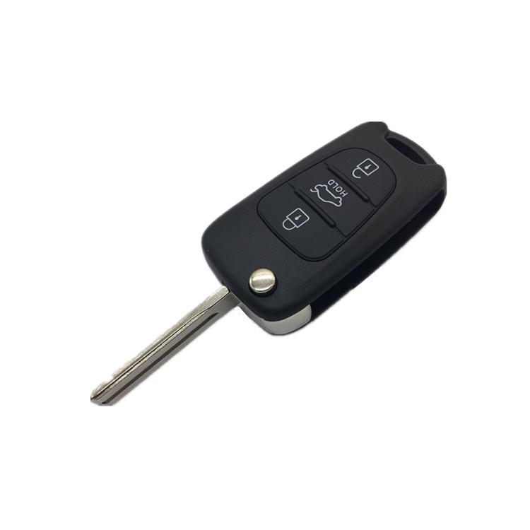 Hyundai Kia 3-Button Folding Car Key Shell with HOLD Feature
