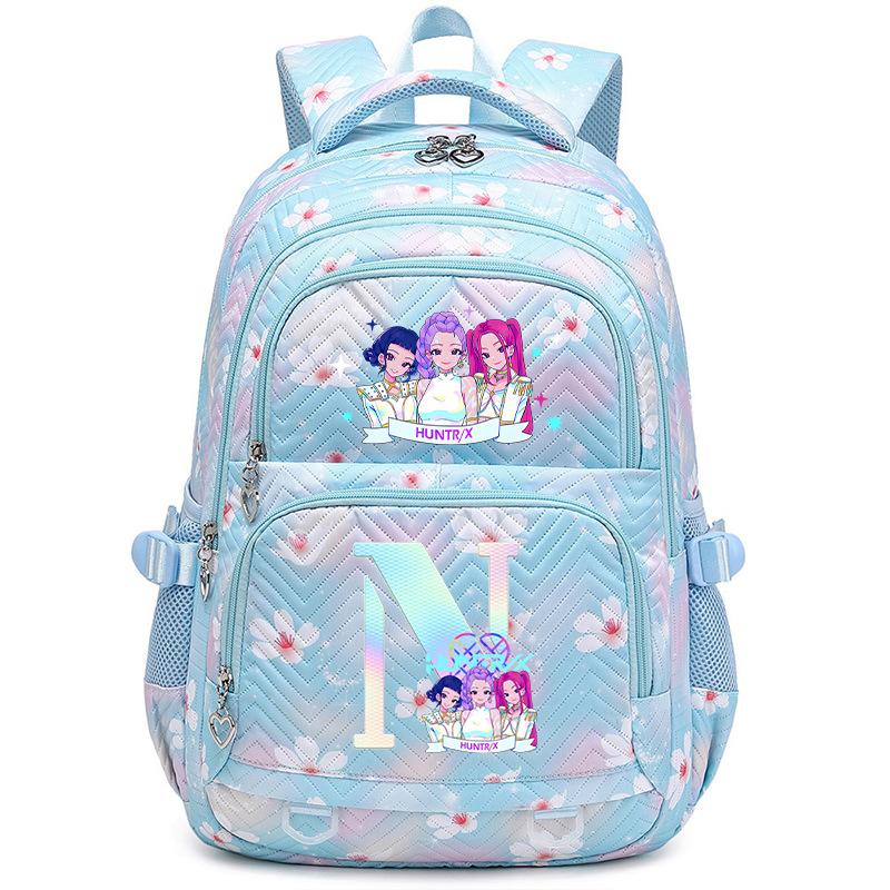 Animation Cartoon Letter Printing Large Capacity Shoulder Bag Lightweight Primary And Secondary School Students Leisure Schoolbag