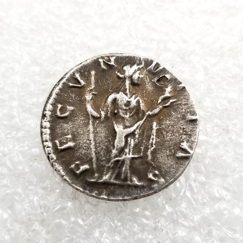 Antique Greek Brass Silver-Plated Commemorative Coin H01186