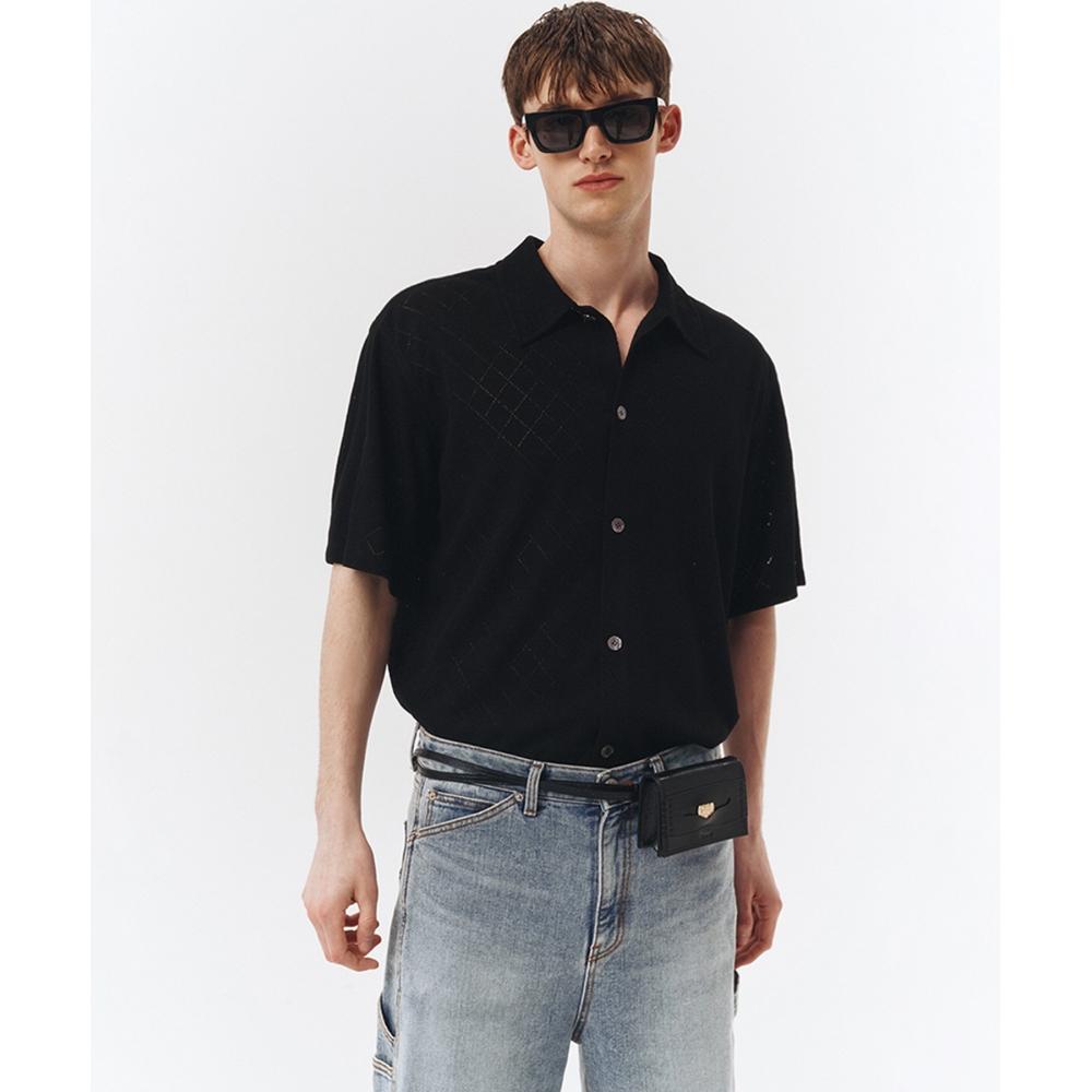 

DUNST UNISEX CROCHET SHIRTS BLACKMUDSH3B124BK
