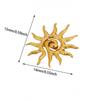 1 Pezzo Spilla Decorativa Fiore di Sole a Spirale Geometrica Colore Oro Elegante Spilla da Donna Acciaio Inossidabile Impermeabile Gioielli per Festa Matrimonio