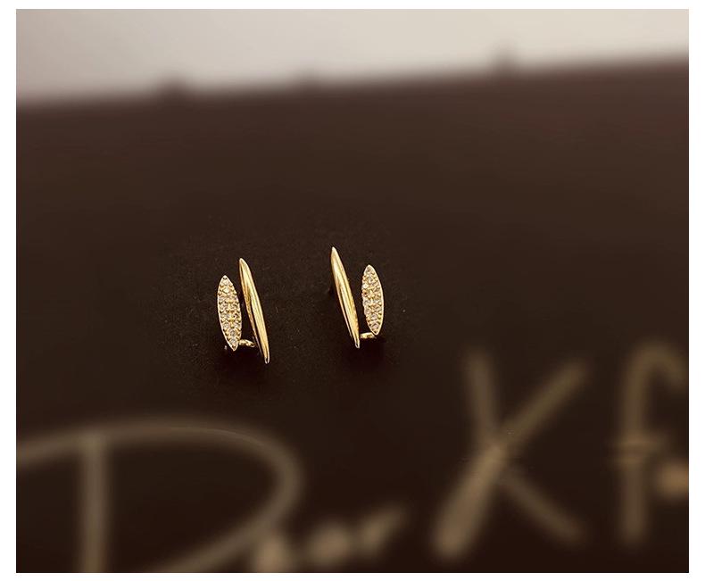 14K Vergoldete Sterlingsilber Doppelreihige Geometrische Ohrstecker für Damen - Einzigartiges Design, High-End Leichter Luxus Sommerstil