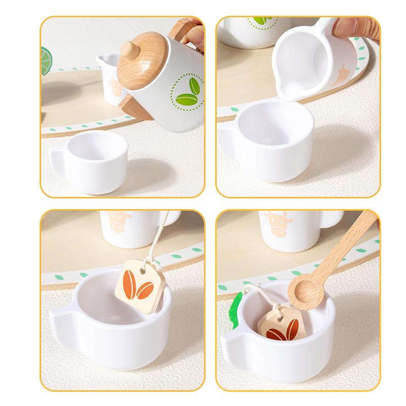 Wooden Afternoon Tea & Dessert Play Set for Kids