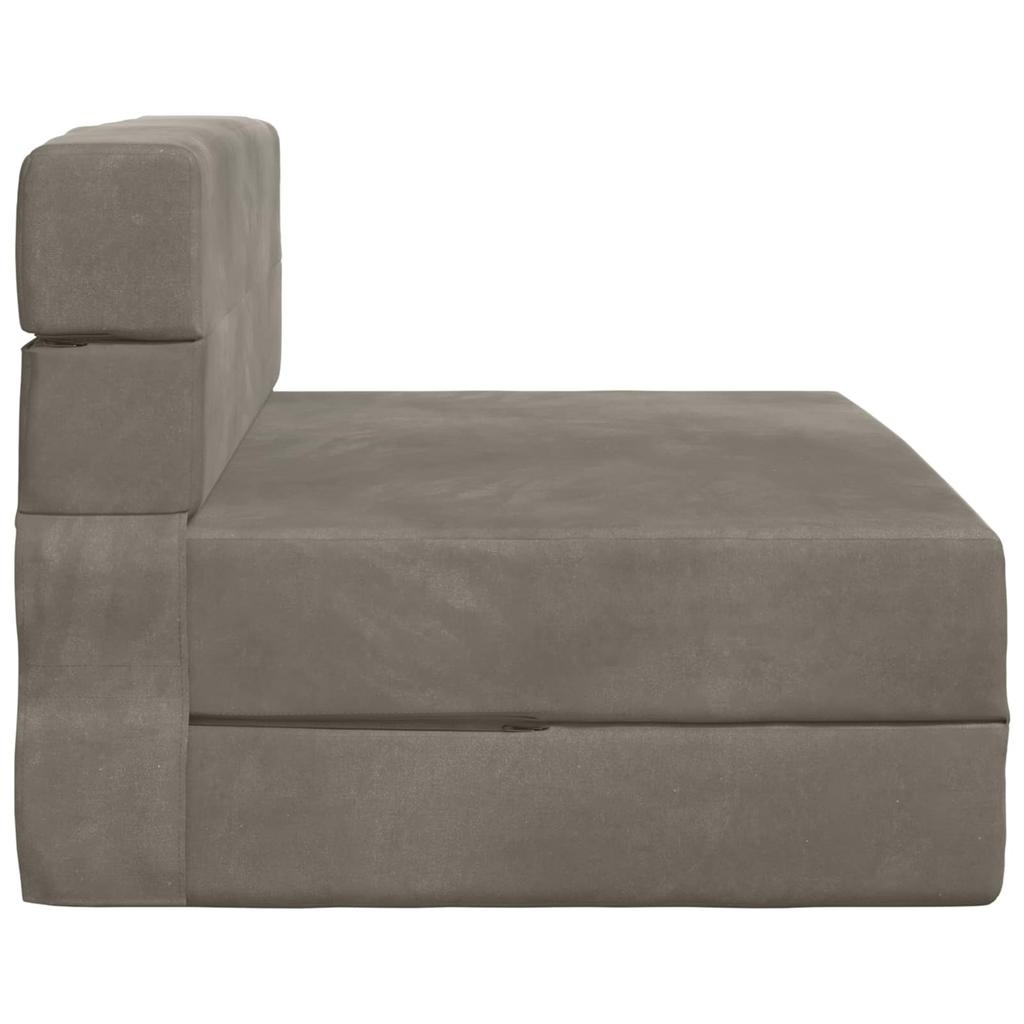 Folding Sofa Bed Light Grey 70 x 72 x 60 cm Fabric