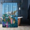 Bathroom Thickened Waterproof Curtain Mildew Proof Shower Curtain Shower Partition Curtain Shower Curtain Bathroom Curtain Free Perforation