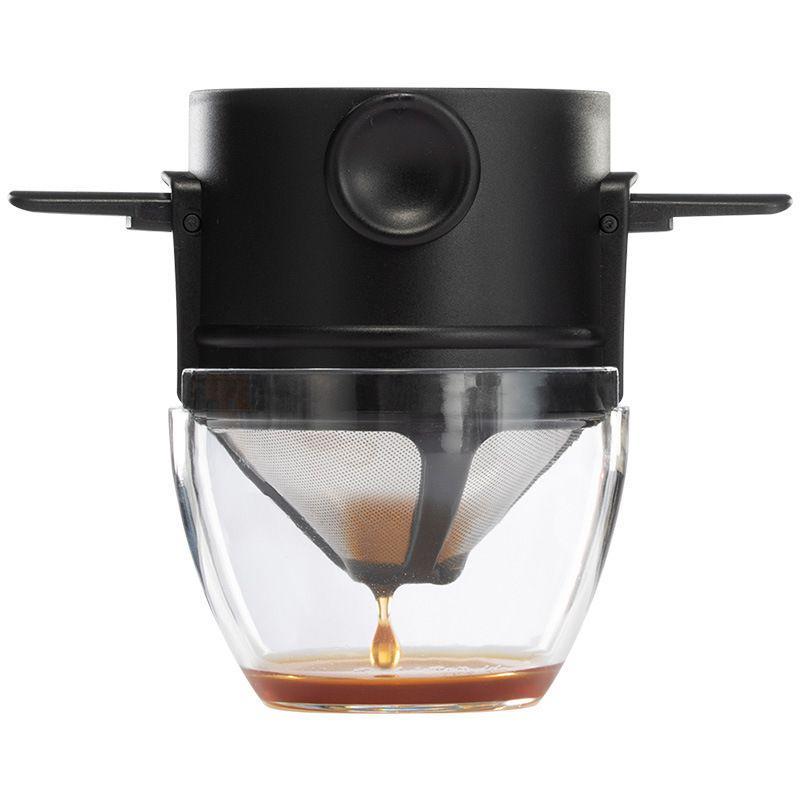 Little Angel Portable Coffee Filter Cup Foldable Hand Brew Reusable Teapot Stand Double-Layer 304 Stainless Steel Coffee Filter