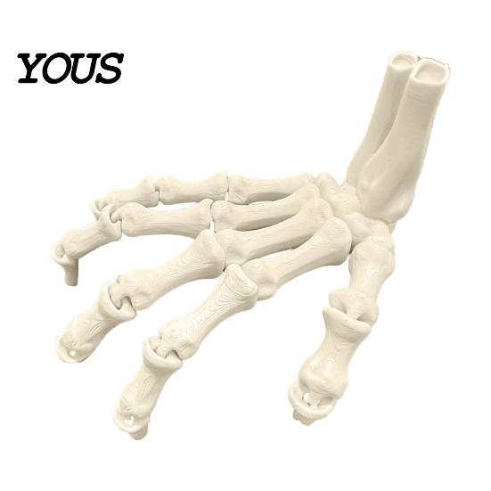 Creative Holiday Atmosphere Decor Halloween Skeleton Hands, 3D Printed Hand Bones Model, Realistic Artistic Horror Room Decorations Spooky Bone