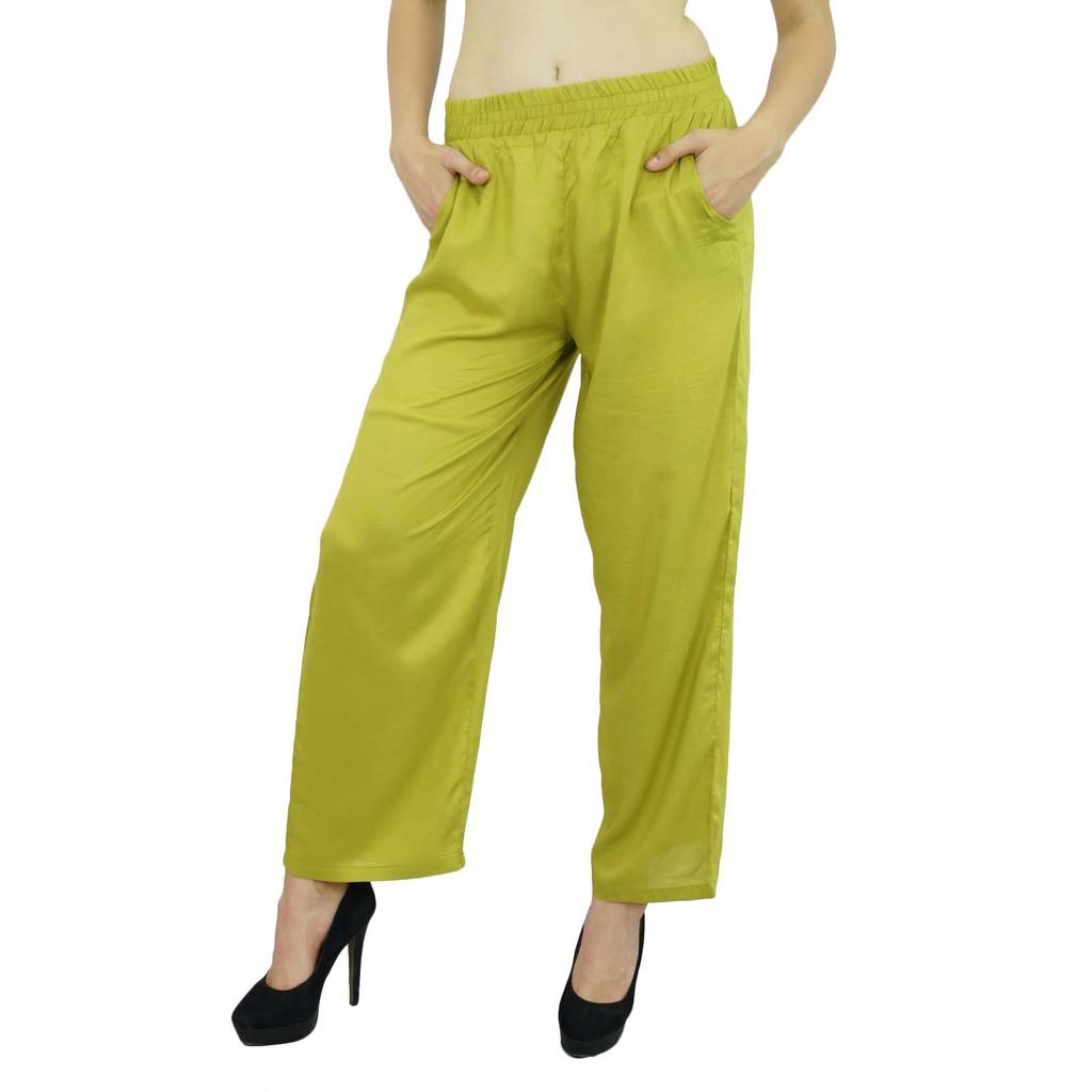 Bimba Women Long Pajama With Pockets Modal Cotton Night Pyjama Sleepwear