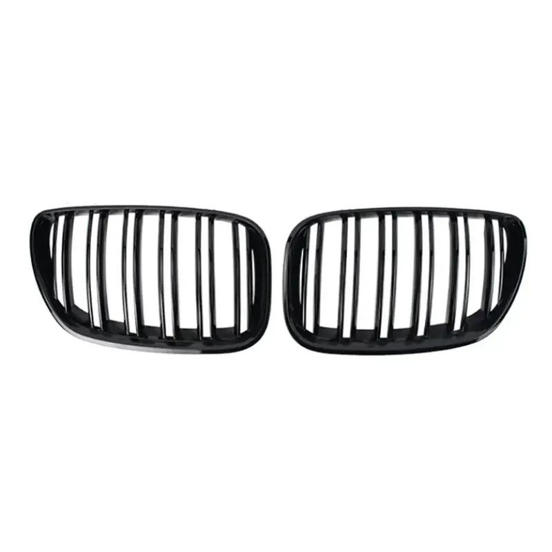 For BMW X5 E53 2004-2006 Front Hood Kidney Bumper Racing Grille Mesh Double Slat Style Grill Car Replacement Accessories Black