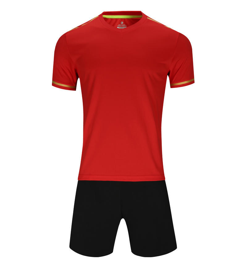 

Soccer Uniform Set Short Sleeve Men S And Women S Adult Children Soccer Jersey Student Training Competition Team Uniform Quick Drying And Comfortable 3XS красный