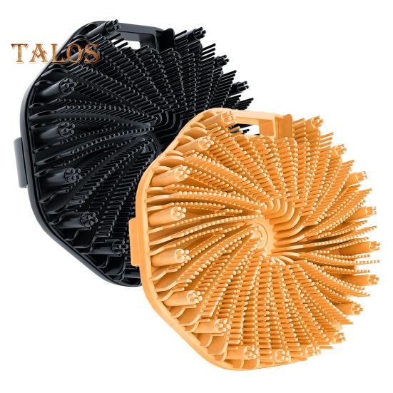 

2шт силиконовая щетка для ванны с мягкой щетиной, массажная очищающая щетка для тела, противоскользящая ручка, щетка для тела оранжевый/чёрный