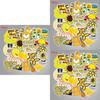 50 Pcs Cartoon Yellow Small Fresh Stickers Featuring Adorable Designs For Luggage Decoration