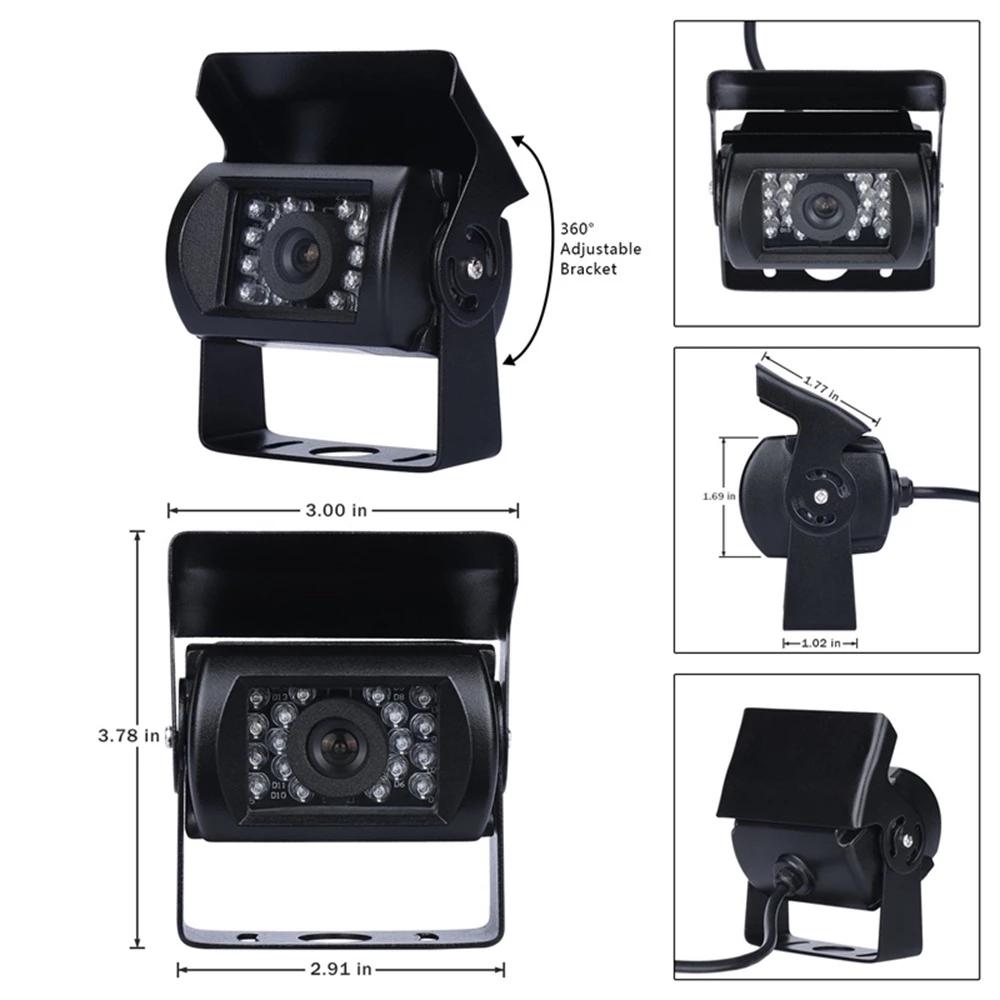 18 LED Anti Fog IR Night Vision IP68 Waterproof Car Rear View Wired CCD Reverse Camera for 12-24V Car Truck