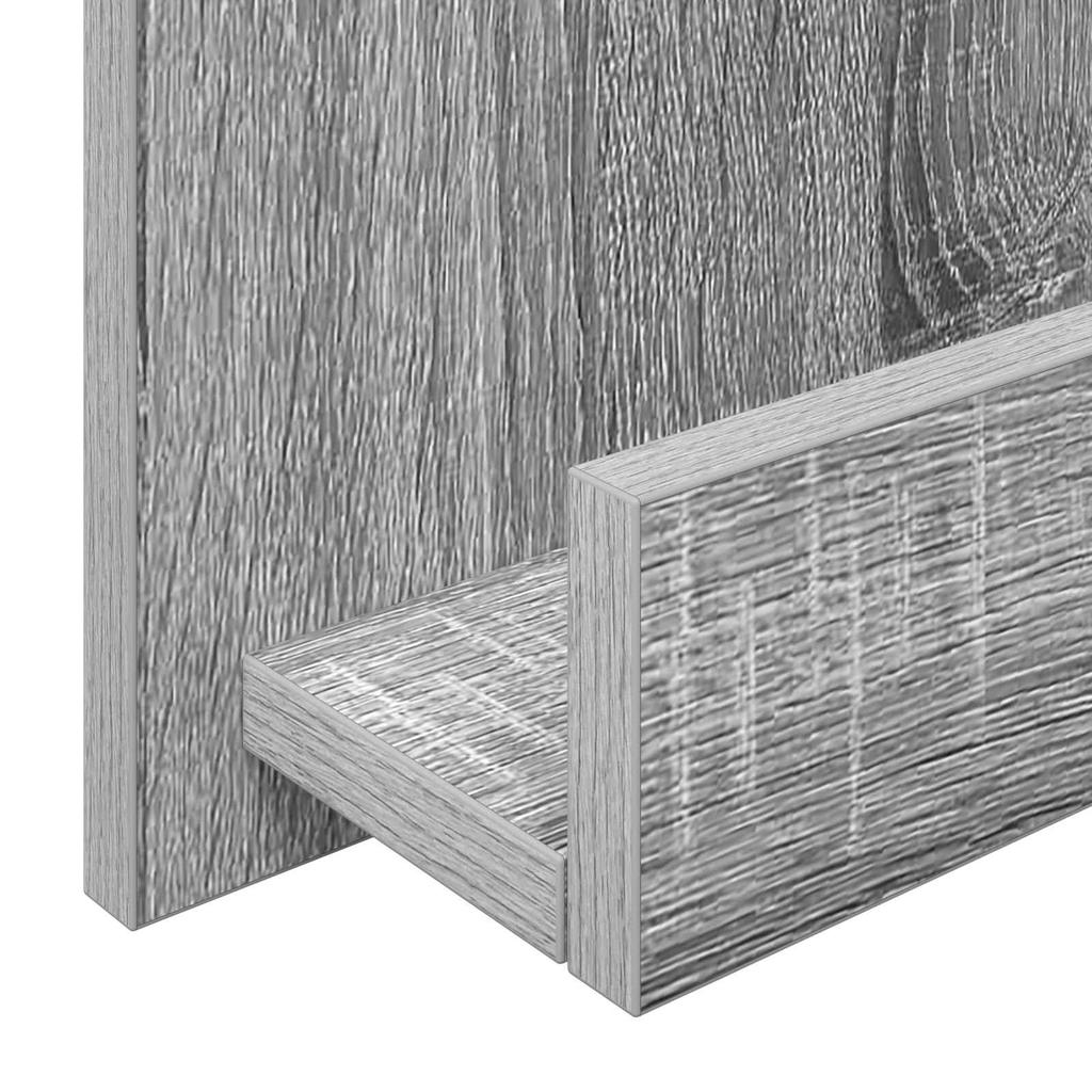 Magazine Shelf Grey Sonoma 51 x 11 x 102 cm Particleboard