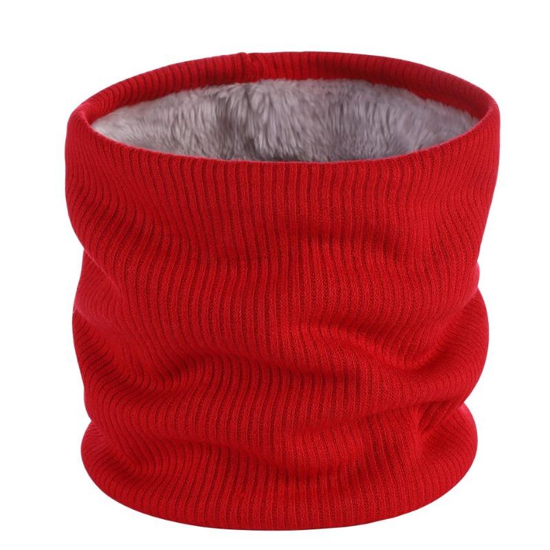 New winter warm scarf outdoor sports outer neck cover couple solid color velvet cover