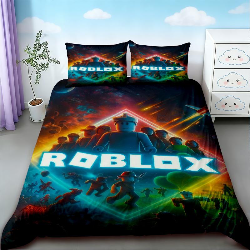Duvet Cover Roblox Cartoon Bedding Set Quilt Cover For Children Teens Bedroom Decor Dormitory Holiday Gifts Queen King