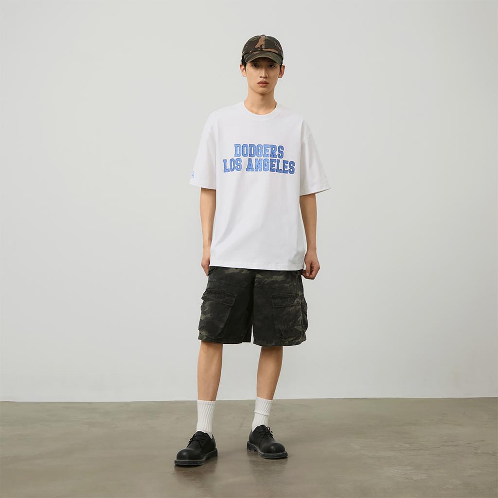 New MLB Los Angeles Dodgers T Shirt Men's Ecru 3ATSV0643-07WHS