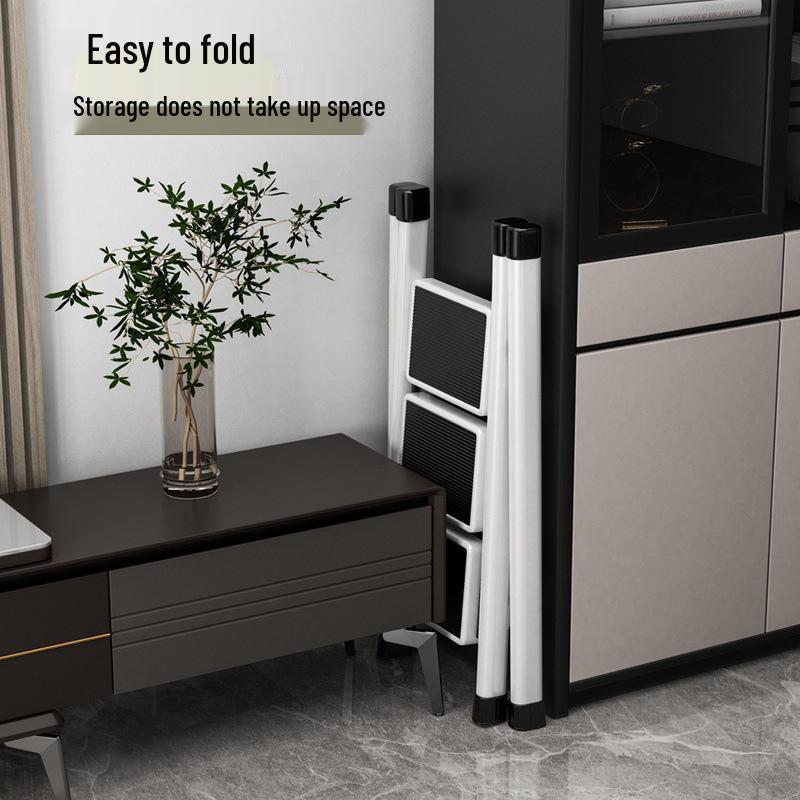 Folding Small Indoor Ladder: Multi-functional A-frame with Non-slip Steps, 2 or 3 Steps