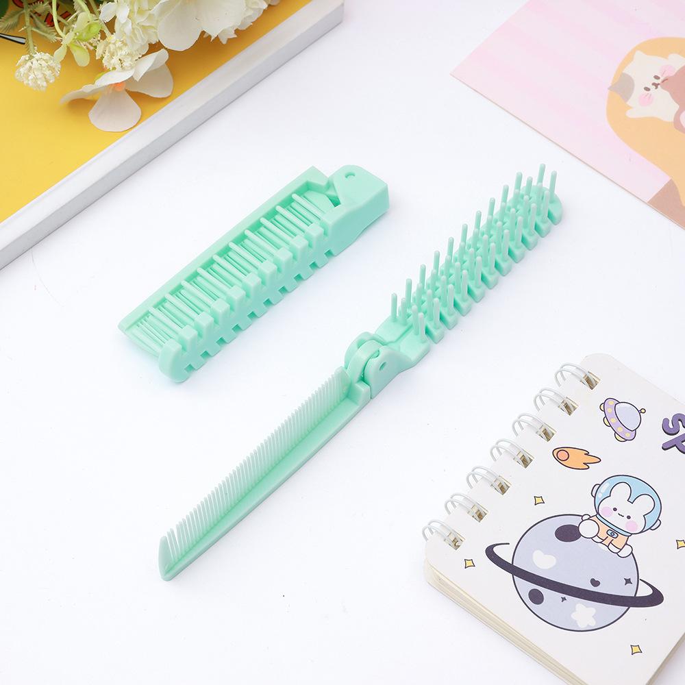 1Pcs Simple and Anti Static Plastics Portable Home Outdoor Hair Comb for Hair Accessories Multi Color Folding Hair Comb