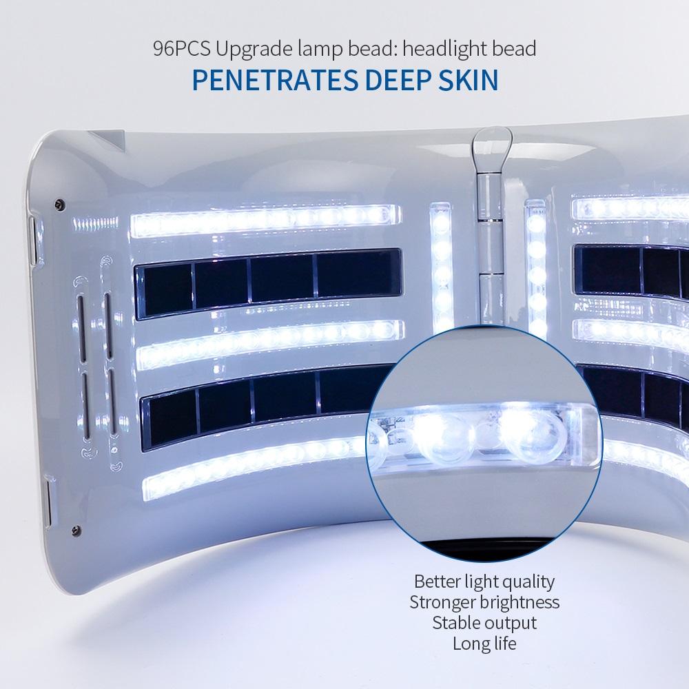 2 IN 1 Foldable 7 Color LED Photon 30-60℃ Heating Threapy Face&Body Mask Machine Salon Home Use Skin Rejuvenation Acne Skin Care