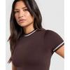 Gymshark Contrast Seamless Midi Tee Heritage Brown B2c1j Ncnz
