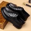 Unisex Thick Sole Leather Shoes Dress Shoes Smart Casual Walking Office Commuting and Travel Everyday Formal Style Sizes 38-44