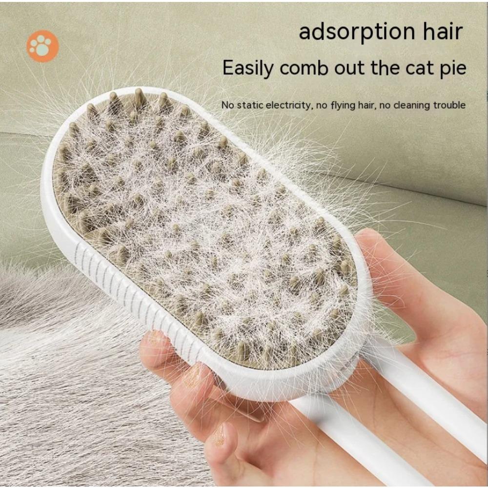 1PC New Pet Spray Comb for Cats and Dogs Pet Electric Spray Hair Removal Comb One Key Spray Anti-Flying Massage Brush, Clean Massage