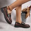 Tamanho Grande Primavera e Outono Novos Mocassins Plataforma Casuais Sapatos Individuais Estampa de Leopardo Mocassins Femininos