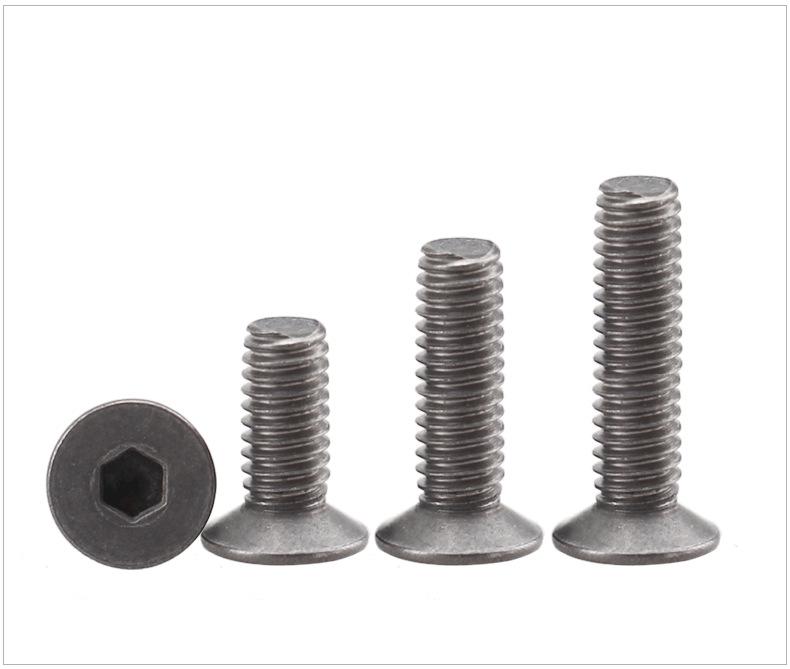 M2M3 Titanium Alloy Flat Head Socket Cap Screw - M4/M5/M6 Countersunk Anti-Corrosion Bolt TA1/TA2