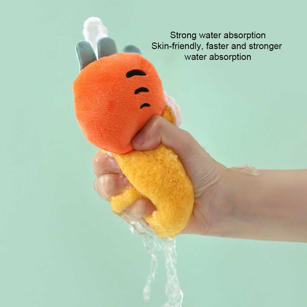 Washroom Animal Hand Towel Kitchen Bathroom Coral Velvet Hanging Towels Water Absorbent Dishcloth Washcloth Home