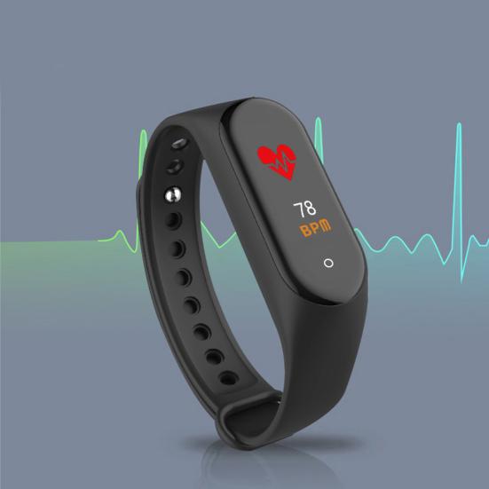 M4 Waterproof Color Screen Heart Rate Monitor Pedometer Sports Smart Bracelet