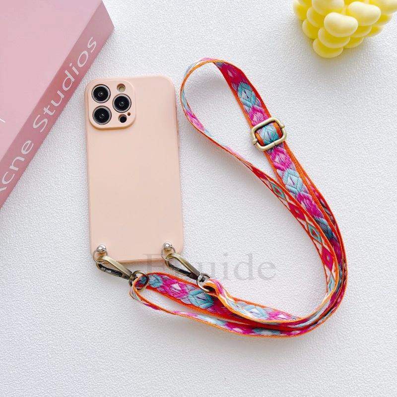 Classic Strap Case For Xiaomi POCO X7 X6 M6 M7 Mi 15T 14T 13T Redmi Note 14 Pro Plus Crossbody Neck Lanyard Soft Silicone Cover