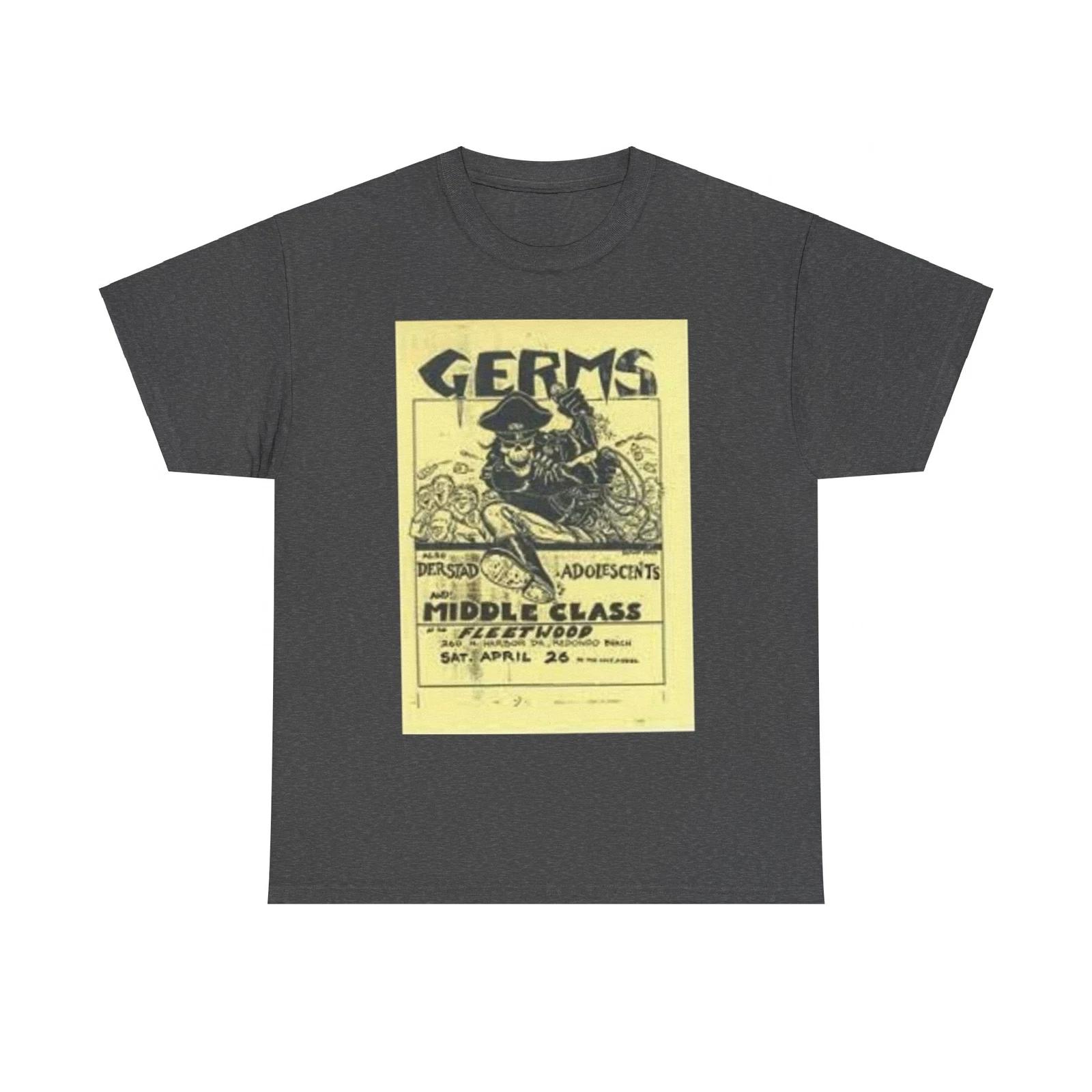 Germs Vintage Punk Rock Flyer Unisex Heavy Cotton Tee 2XL