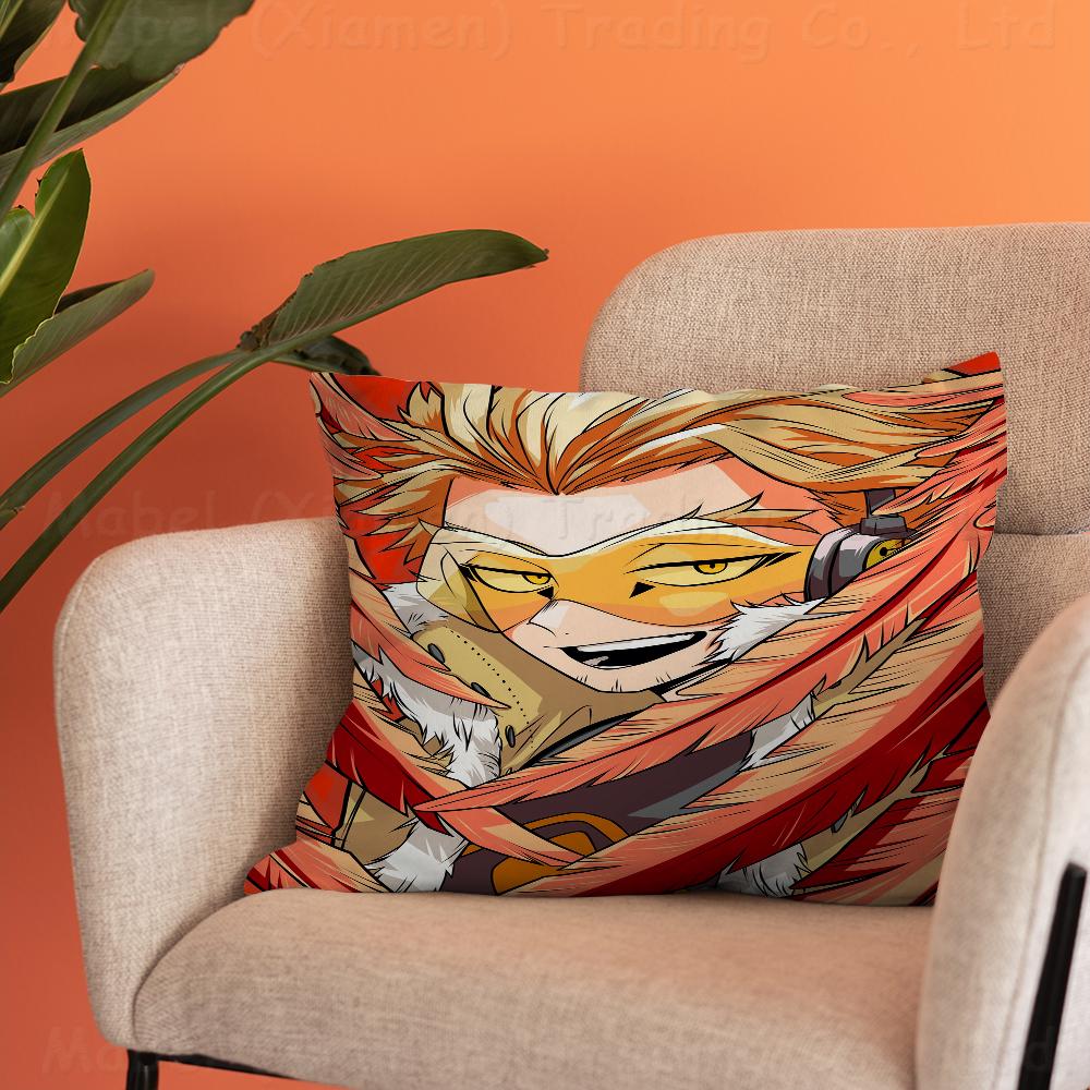 Anime My Hero Academia Hawks Cushion Cover Pillow Cover Decor Pillowcase Printed Cushion Case for Couch
