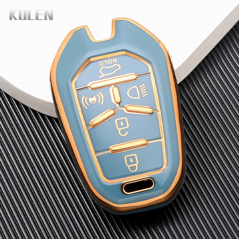 

New Tpu Car Remote Key Case Cover Shell For Ssangyong Rexton Y400 Y450 G4 5 Button Protector Holder Fob Accessories