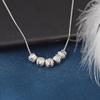 Five Blessings Chinese Clavicle Necklace: Women's Gold Bead Pendant