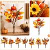12 stuks Herfst Bloemenprikkers 7 5 9 5 Inch Pompoenprikkers Esdoornbladstelen Kunstbloemen voor Herfst Halloween Thanksgiving DIY Tafeldecoratie Woondecoratie