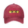 N-Ninjagos Eyes Game Cartoon Baseball Cap Distressed Washed Caps Hat Outdoor Travel Unstructured Soft Snapback Cap