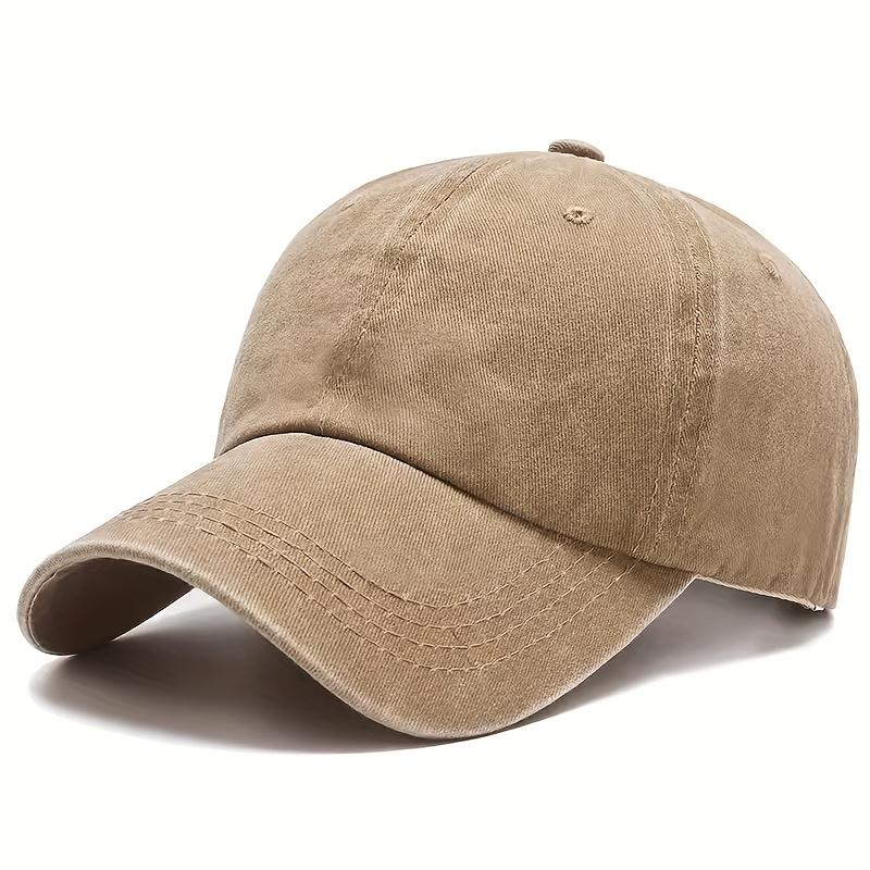 Washed denim baseball cap, spring and summer glossy board versatile cap, men's and women's retro baseball cap