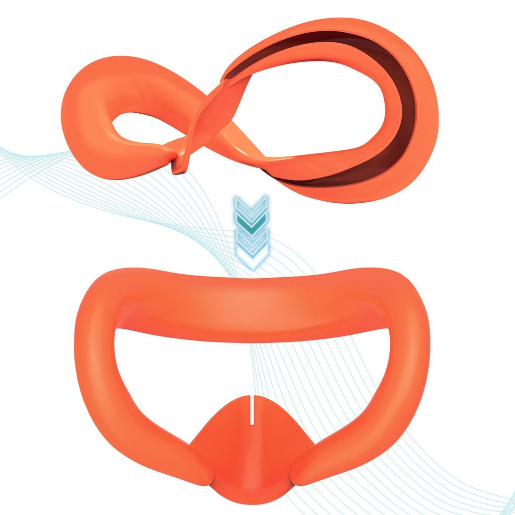 MetaQuest 3 Retractable VR Eye Mask - Light-Blocking, Waterproof, Sweatproof, Silicone Face Shield