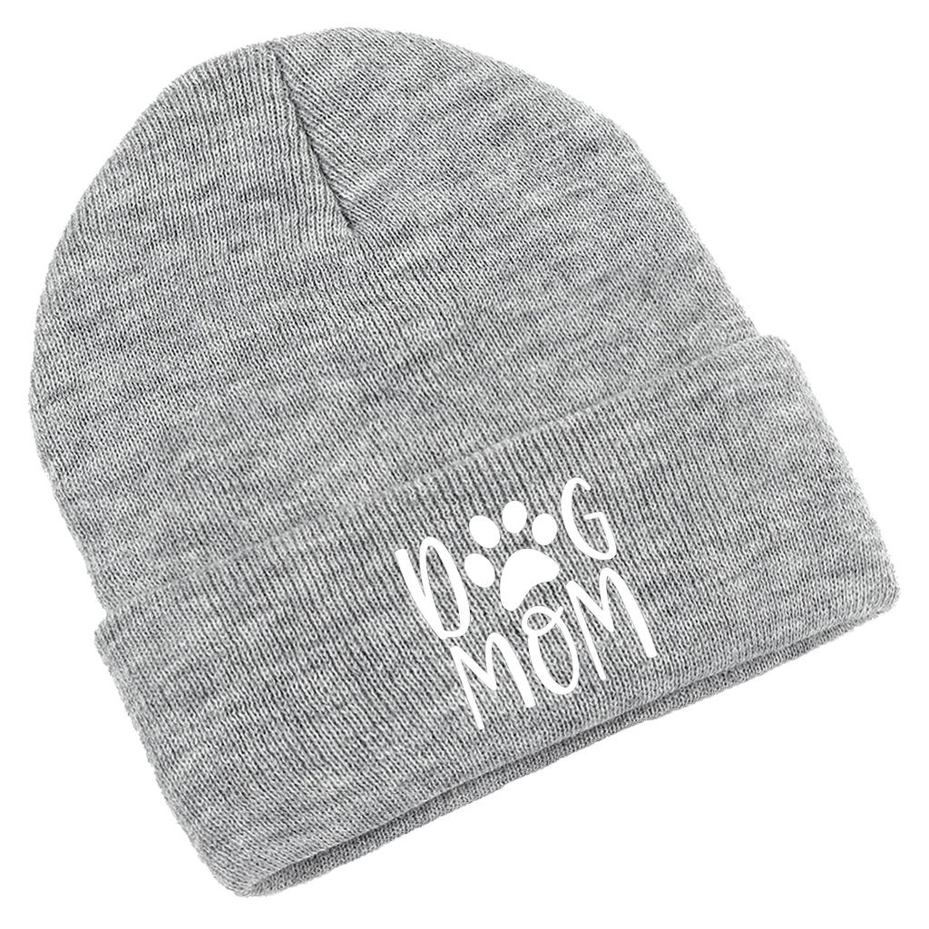 DOG MOM Print Winter Hats Unisex Warm Knit Hat Beanie Hats For Man Leisure Simple Knitted Cap Beanie Ideal Choice For Hiking