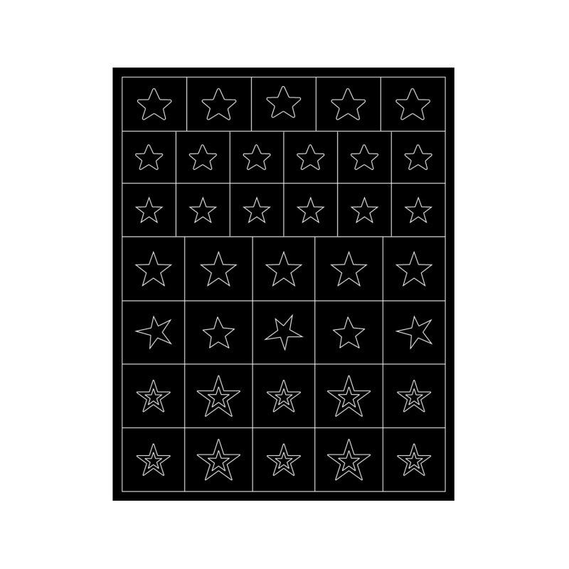 Dual-Use Nail Art Stickers: Heart & Starry Sky Ombre Decals for Airbrush and Painting