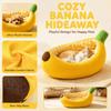 Warm Plush Banana Boat Pet Nest Soft Pet Sofa Bed Pet Furniture Cat Mat  Cat Dog