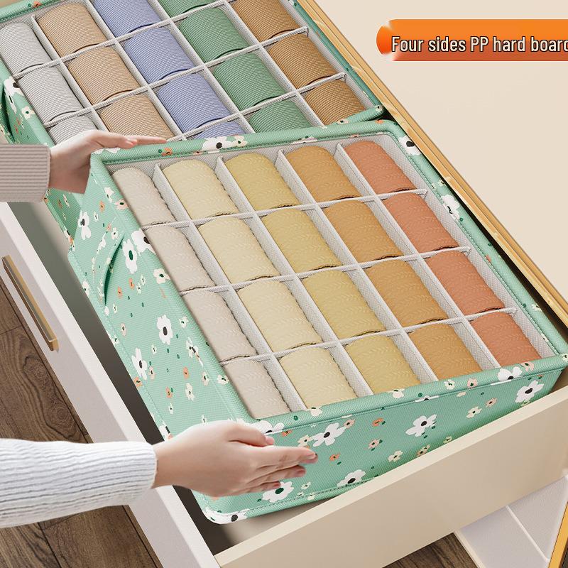 Verdickte Oxford-Stoff Unterwäsche Aufbewahrungsbox mit Fächern für Schublade