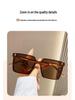 High-End Korean Style Fashion Sunglasses - Trendy Large Frame Anti-UV, Face-Slimming Design for Men & Women Travel