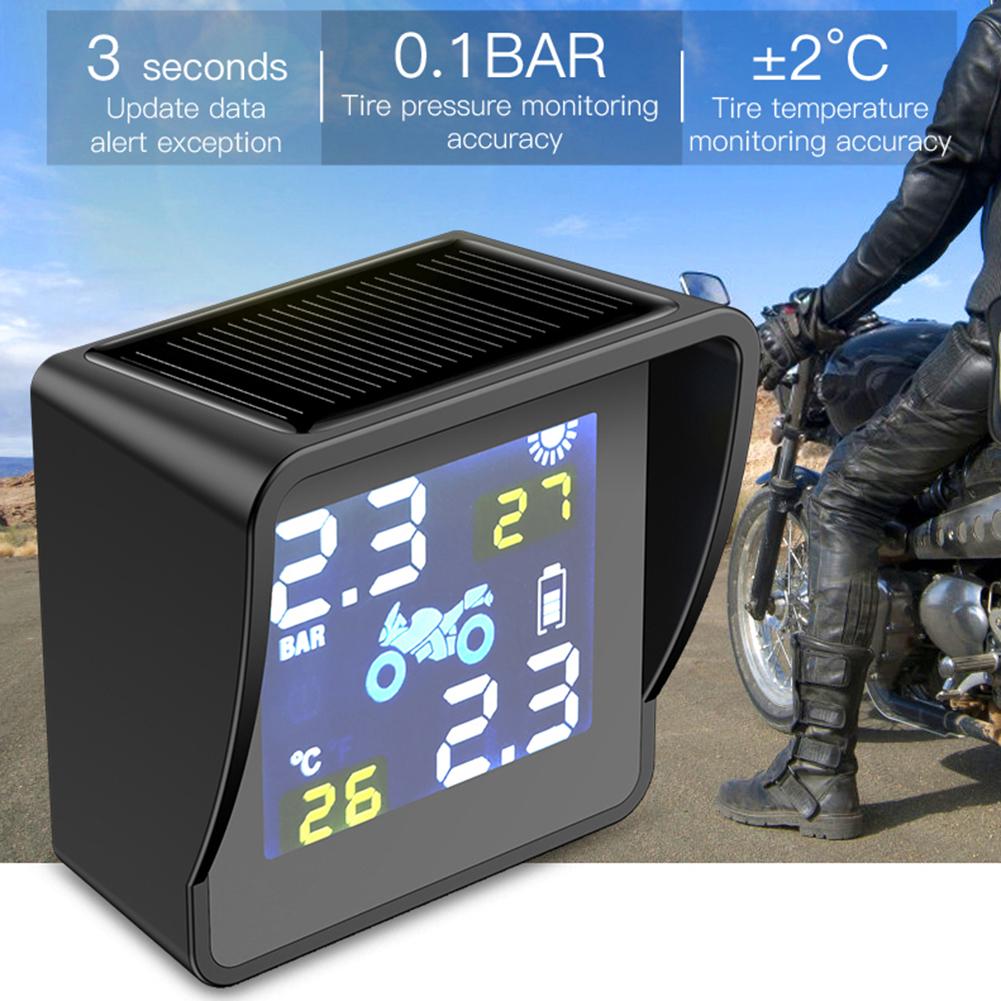 Solar Charging TPMS Wireless Tire Pressure Temperature Monitoring Alarm System High-quality Motorcycle Replacement Parts