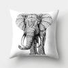 1 Pcs Cartoon Elephants Print Throw Pillow Cover Cushion Case Home Decoration