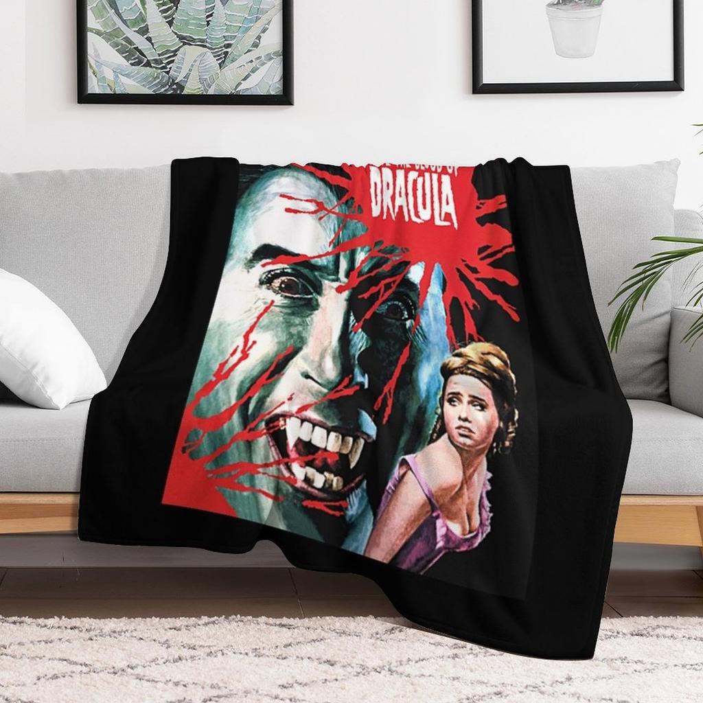 Halloween Blood Scary Vampire Dracula Horror Movies 80s Fans Gifts Throw Blanket Cosplay Anime Sofas Kid'S Blankets