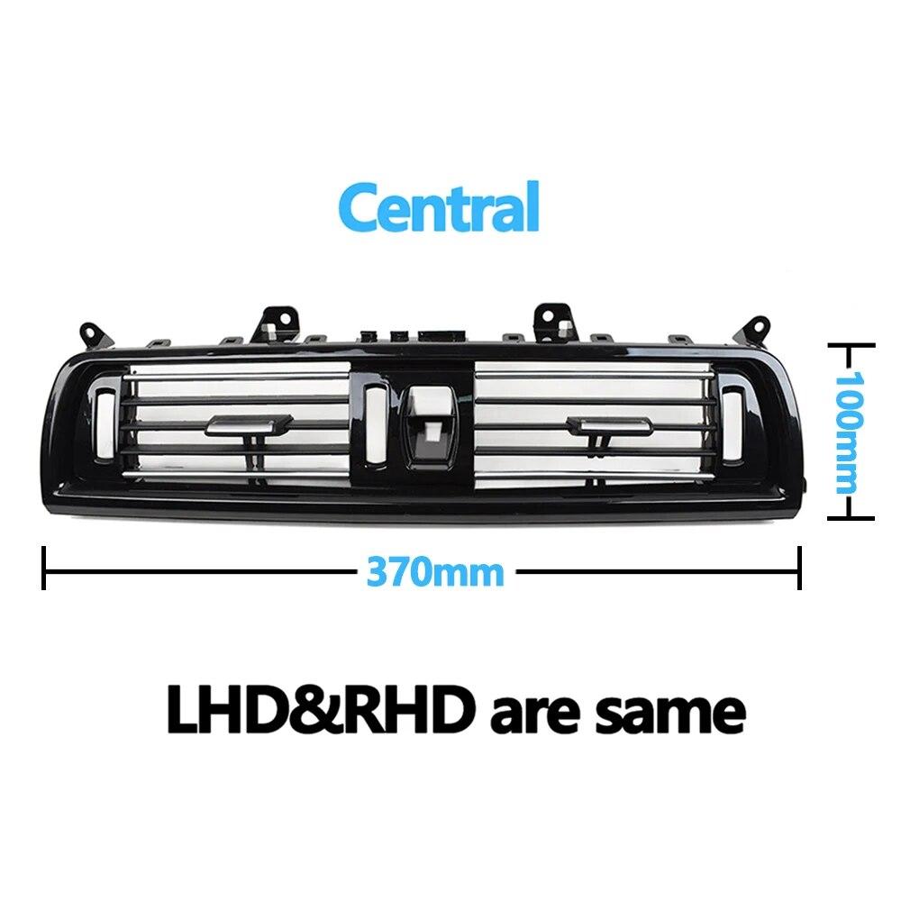 LHD RHD Piano Black Front Air Vents AC Outlet Panel Chrome For BMW 5 Series F10 F11 F18 520i 523i 525i 528i 535i