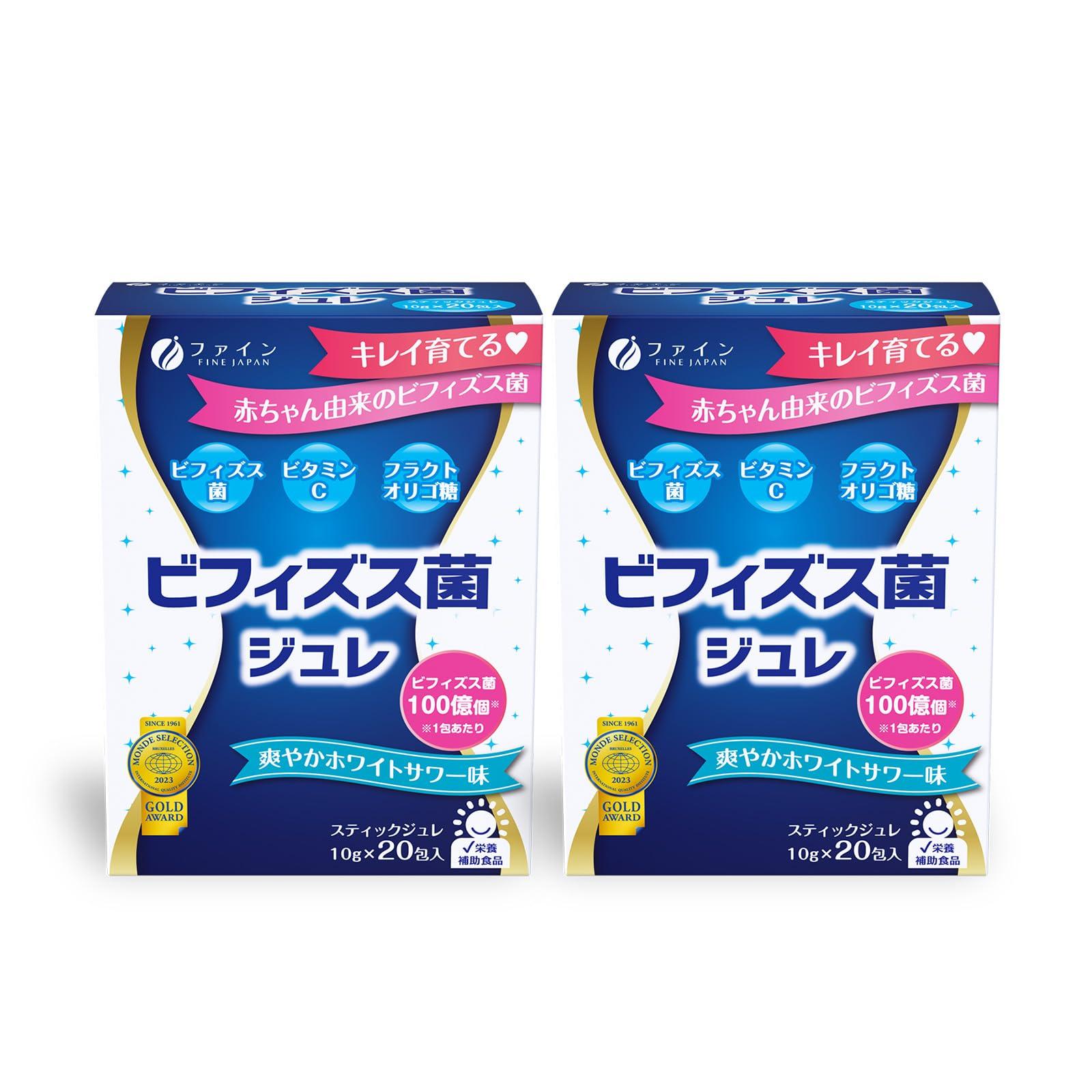 

FINE JAPAN Бифидобактерии 10 миллиардов бифидобактерий с витамином Сделано в 20 пакетиках пакетиков на х 2 набора Желе, (BR-108) C, Япония, (1-2 дня)